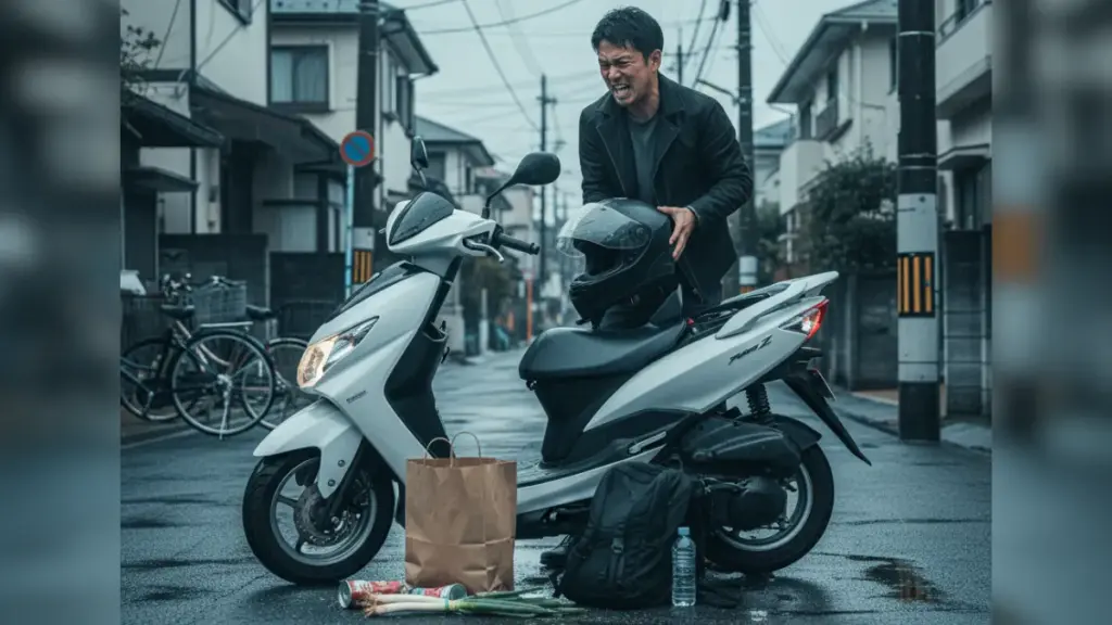 アクシスZは「でかい」のにヘルメットが入らない