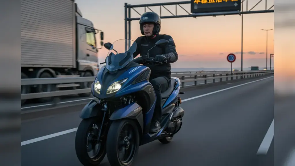 トリシティ155での高速道路の巡航は80kmが限界か